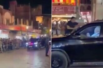 Security violation in PM Modi's road show in Varanasi