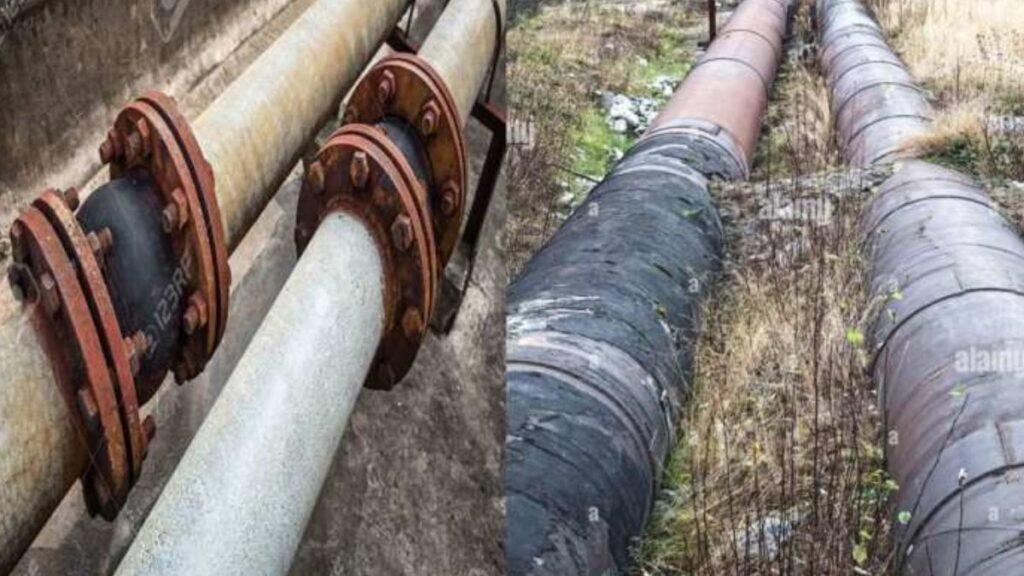 Poor pipeline by Jaipur contractor