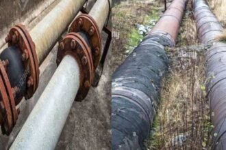 Poor pipeline by Jaipur contractor