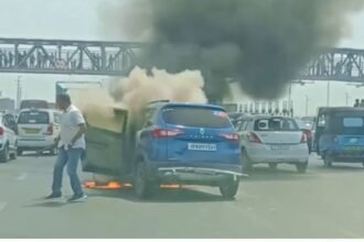 delhi-meerut-expressway-par-haadsa-chalte-vaahan-mein-aag