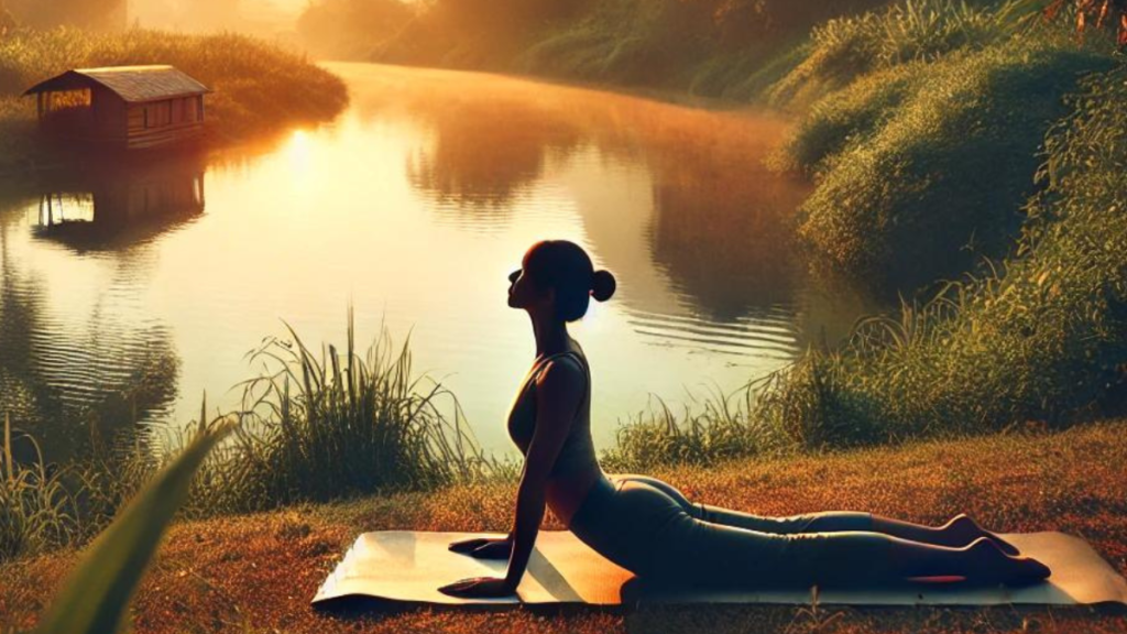 est daily yoga routine-अर्ध चंद्रासन (Half Moon Pose) 