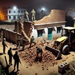 Bihar News वैशाली के महुआ क्षेत्र में, स्थानीय अपराधियों ने एक bulldozer का इस्तेमाल करके CISF