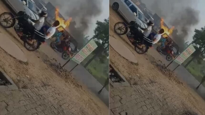 bulandshahr-cng-car-fire-accident