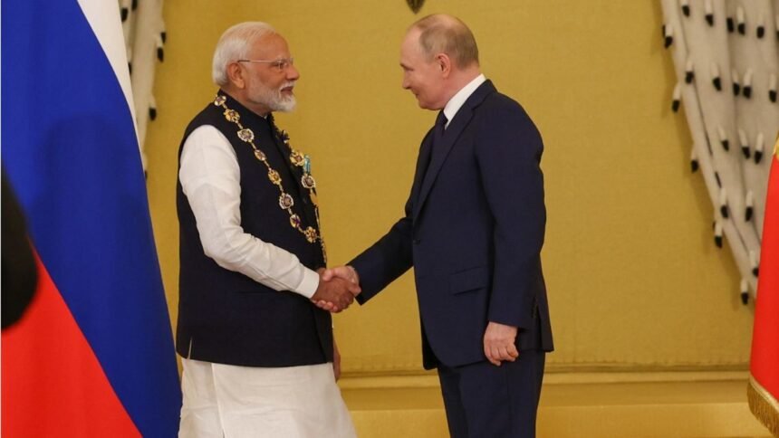 Vladimir Putin awards PM Modi Russia's highest civilian honour for 'outstanding service'