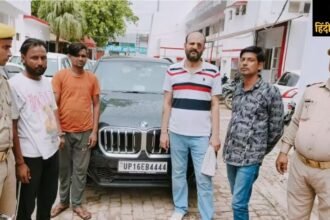 firozabad-police-arrest-bmw-car-riders-for-betting-seize-cash-and-car