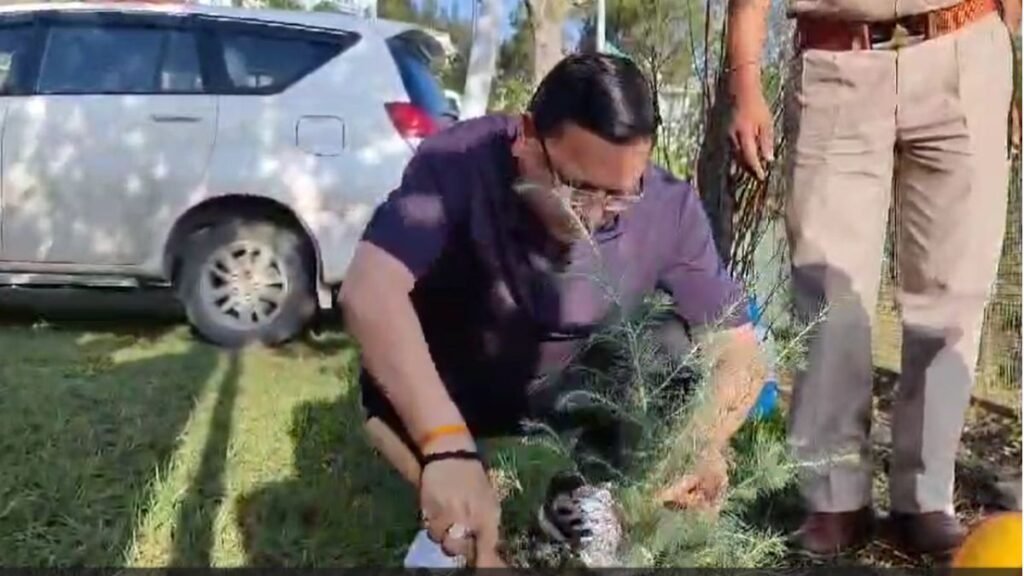 cm-pushkar-singh-dhami-pauri-visit-tree-plantation-environment-awareness