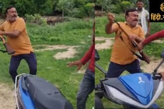 samajwadi-party-leader-viral-video-gun-butt-beating-case-filed