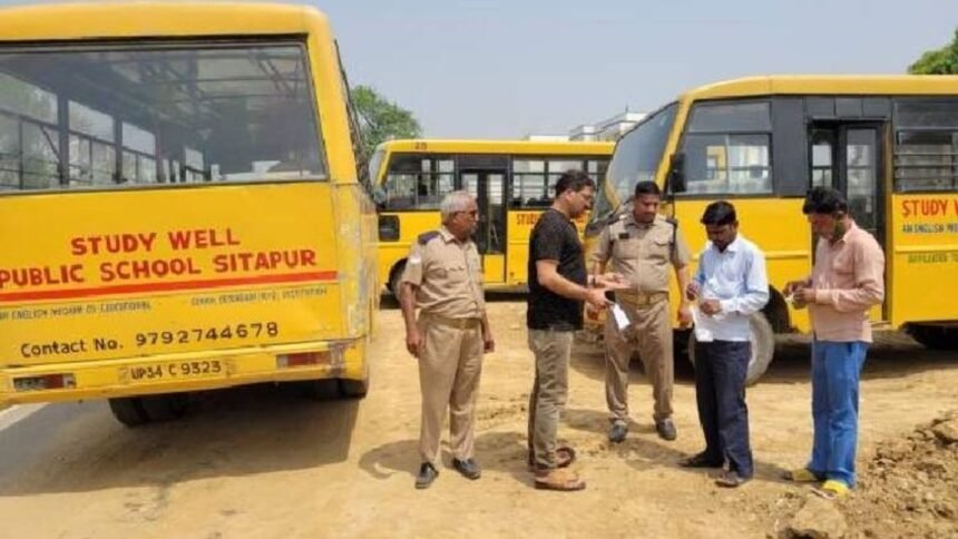 sitapur-school-vehicle-checking-campaign-fitness-inspection