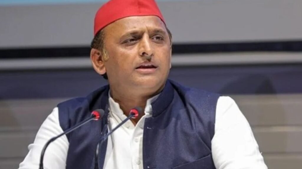 Akhilesh Yadav outraged over making vendors display their names on stalls in Muzaffarnagar.