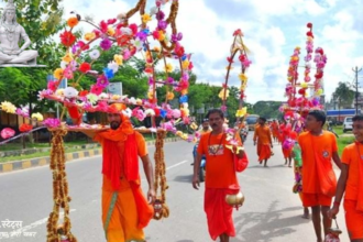 Haryana के Fatehabad में कांवड़ियों