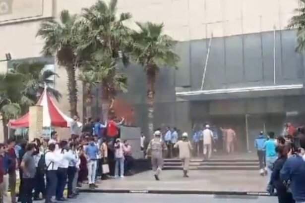 नोएडा के लॉजिक मॉल में भयंकर आग