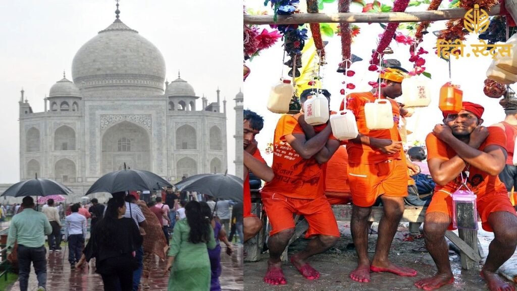 Agra Taj Mahal में Gangajal चढ़ाने पर (1)