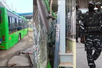 Anand Vihar मेट्रो स्टेशन पर DTC Bus Accident दो CRPF Jawans घायल,