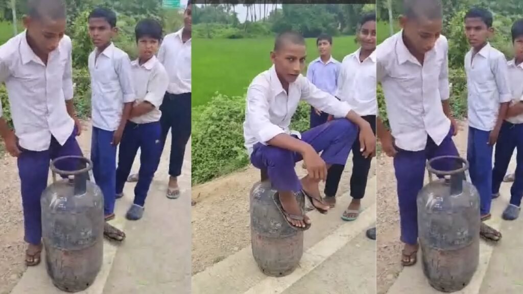 Bihar: बक्सर में स्कूली छात्रों से गैस सिलेंडर
