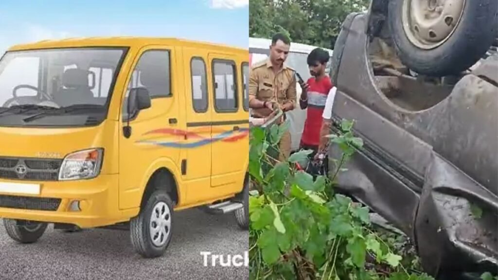 lucknow-school-van-thar-collision-serious-condition