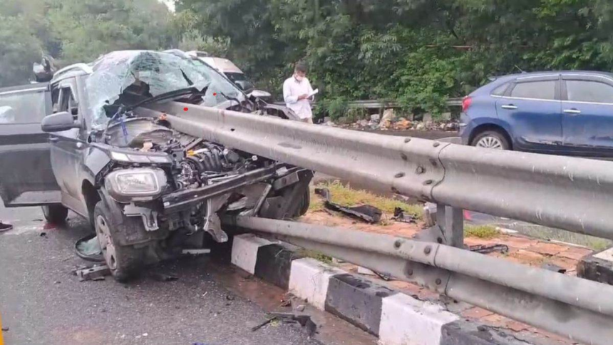 Delhi के शांति वन इलाके में कार एक्सीडेंट पांच लोग घायल, दो की हालत गंभीर