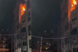 Lucknow: वज़ीरगंज में 4 मंजिला इमारत में आग, फायर ब्रिगेड ने पाया काबू