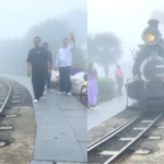 Social Media के लिए पागलपन? ट्रेन के सामने सेल्फी लेते हुए बाल-बाल बचा व्यक्ति