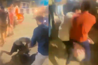 UP: बाराबंकी में पुलिस के सामने युवकों पर दबंगों ने किया हमला, वीडियो वायरल