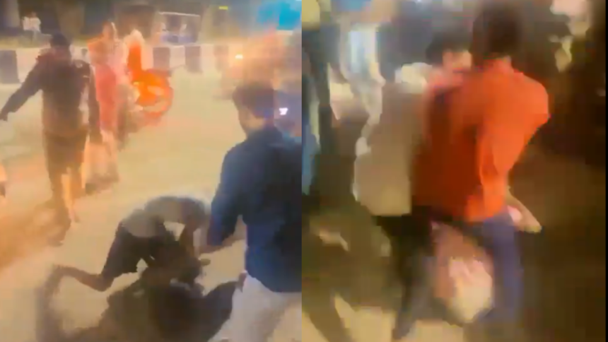 UP: बाराबंकी में पुलिस के सामने युवकों पर दबंगों ने किया हमला, वीडियो वायरल
