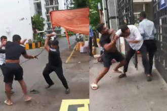 Noida: गार्ड और निवासी में पार्किंग को लेकर हाथापाई, वीडियो हुआ वायरल