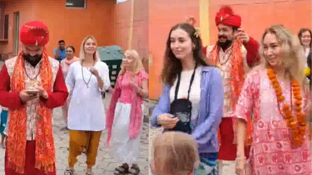 रूसी जोड़ी ने Haridwar में हिंदू रीति-रिवाज से की शादी, विवाह देखकर चौंक गए लोग