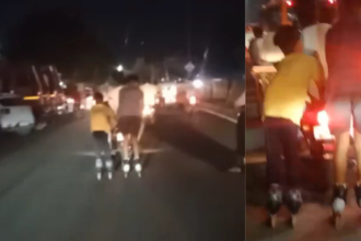 Agra: हाइवे पर स्केटिंग करते नाबालिगों का खतरनाक स्टंट, वीडियो हुआ वायरल