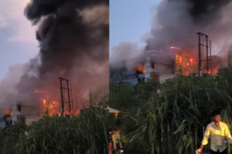 Ghaziabad: इलेक्ट्रिक व्हीकल फैक्ट्री में लगी भीषण आग, दमकल की कई गाड़ियां मौके पर मौजूद