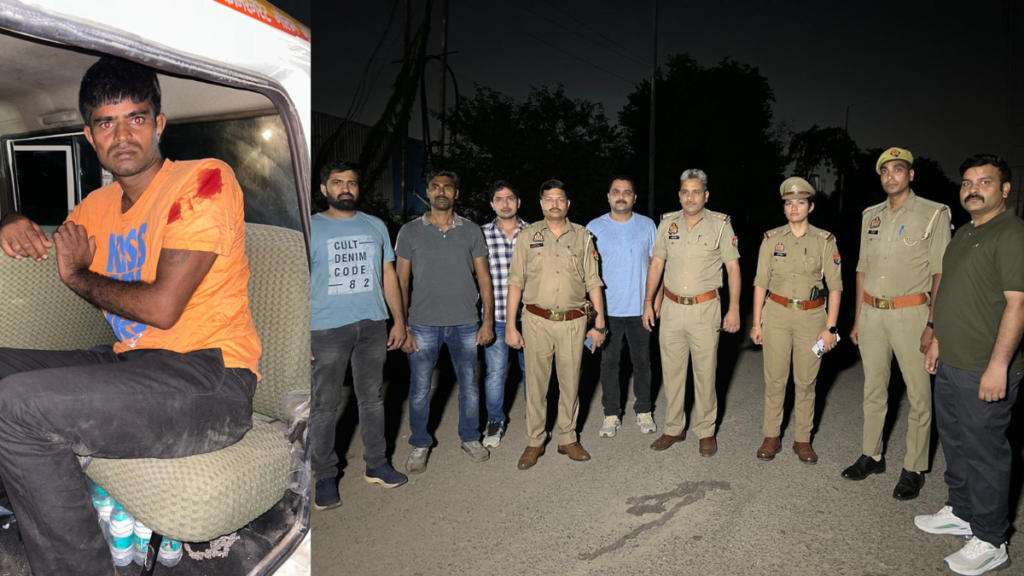 Noida: पुलिस और शातिर मोबाइल चोर के बीच मुठभेड़, बदमाश घायल