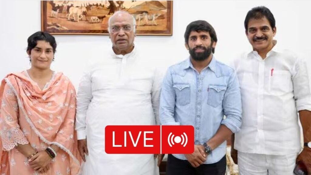 Vinesh Phogat, Bajrang Punia join Congress