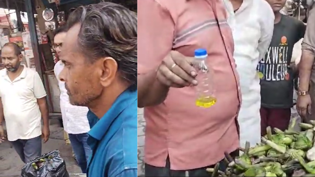 Bijnor: सिंघाड़े पर तेजाब डालने के आरोप में एक व्यक्ति की पिटाई