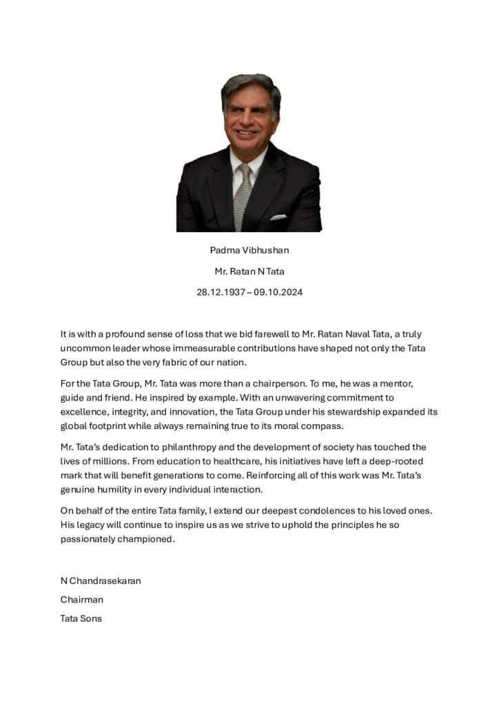 Media Statement 9 Oct 2024 pdf ratan tata