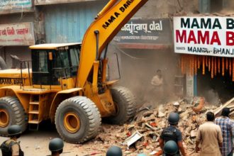 kanpur: मुख्यमंत्री पोर्टल पर शिकायत के बाद मामा-भांजे रेस्टोरेंट पर चला बुलडोजर